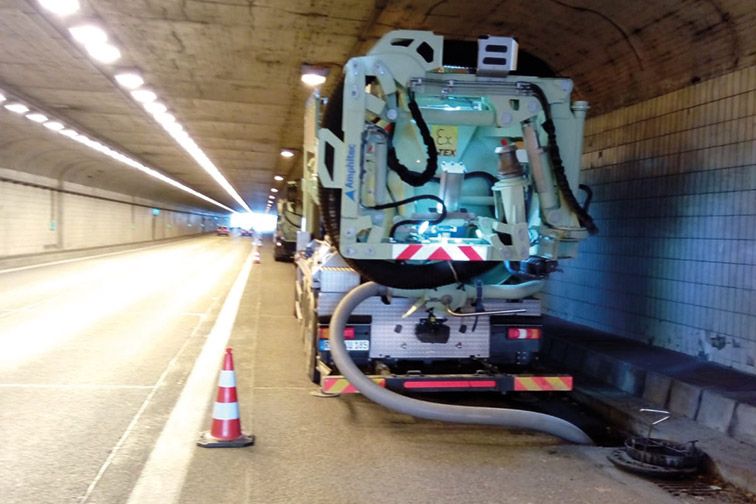 Saugbagger Wiesbaden - Tunnelbau